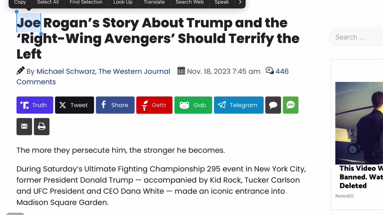 Joe Rogan’s Story About Trump and the ‘Right-Wing Avengers’ Should Terrify the Left