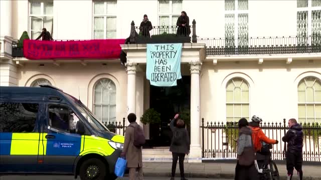 Squatters occupy Russian oligarch's London mansion