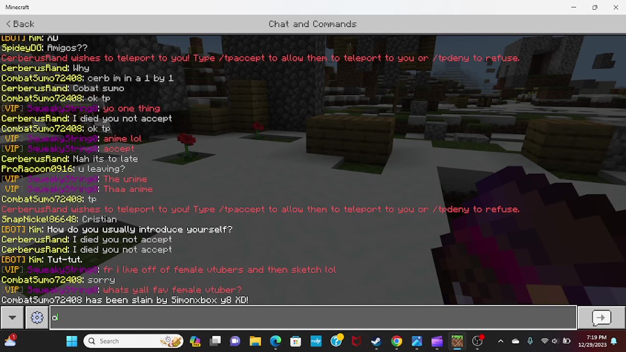 minecraft chat