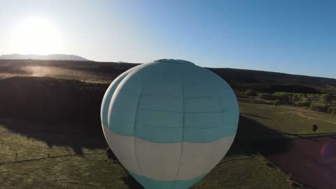 Outdoor aerial photography, hot air balloon views of rural American townscapes