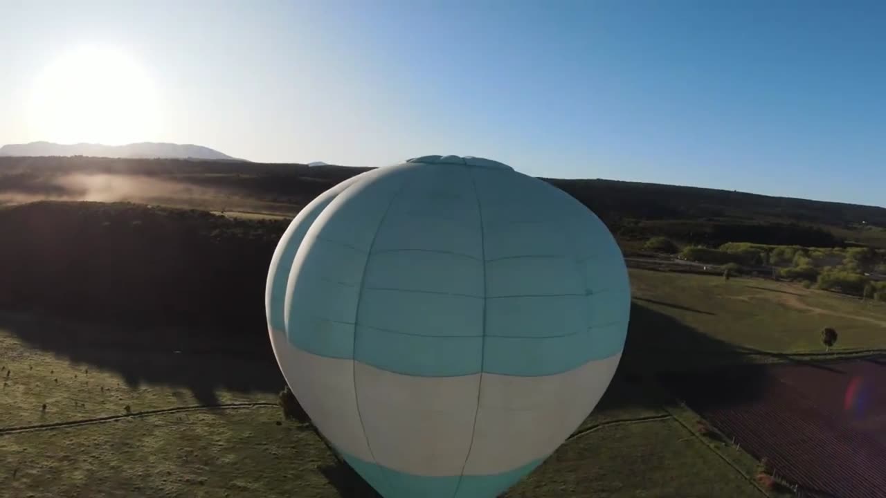 Outdoor aerial photography, hot air balloon views of rural American townscapes