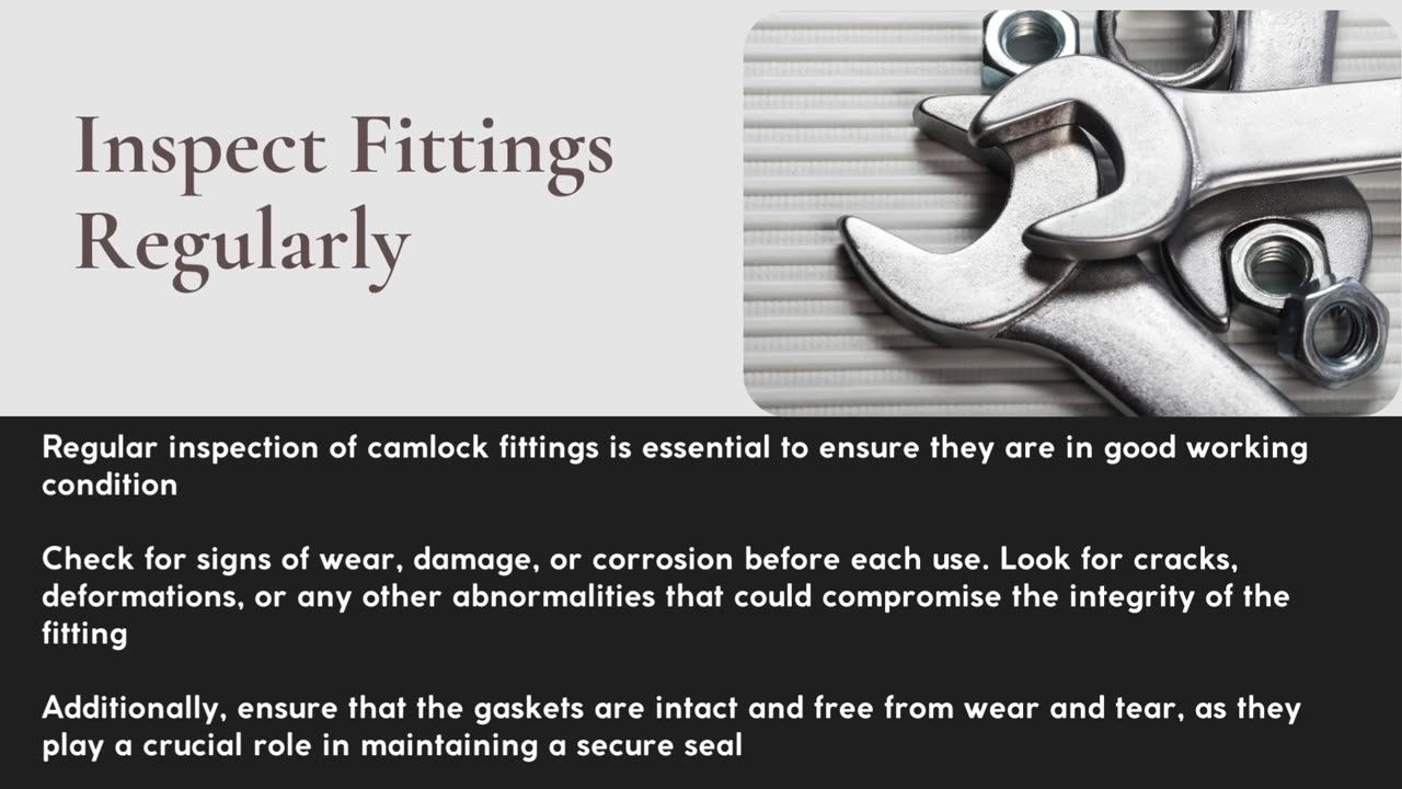 Safety Precautions When Using Camlock Fittings