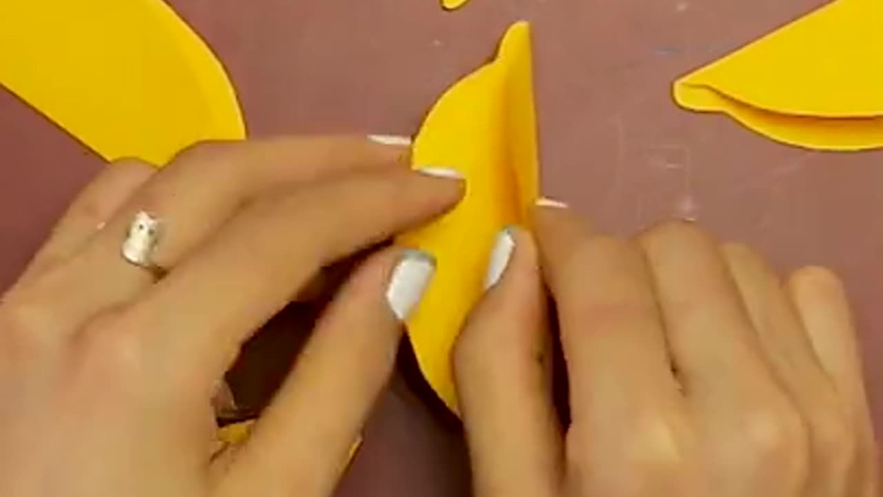 🍋Make Lemon with paper so easy🍋! Fruit Craft for Kids -- Beecrafts#shorts