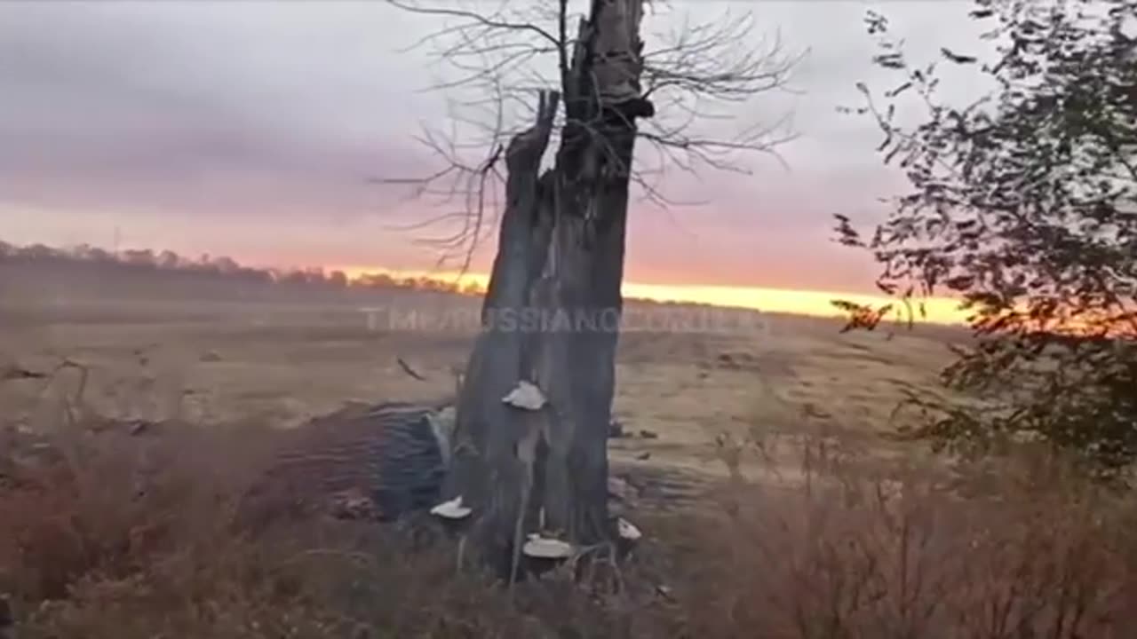 Fall of 2023. RU BM-21 Grad explodes in a massive fireball. Aftermath footage shown