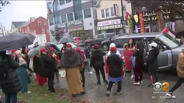 Watch party celebrates Morocco's World Cup victory in Paterson, N.J.