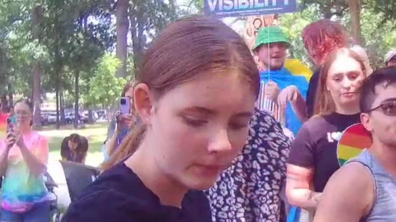 Insane screaming, chanting and a bald madman at the South Bend Pride festival Potawatomi Park.