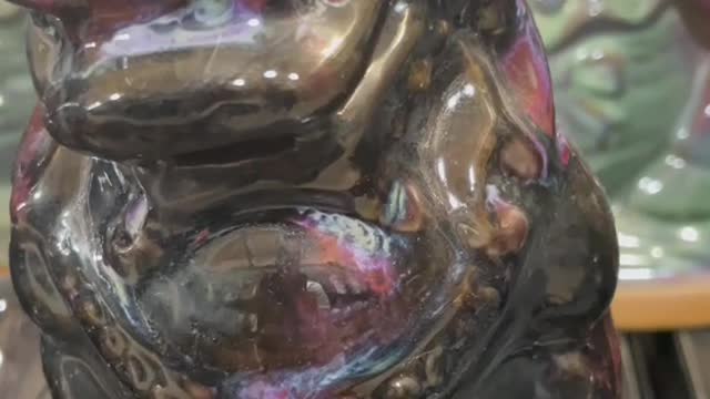 purple two-headed lion