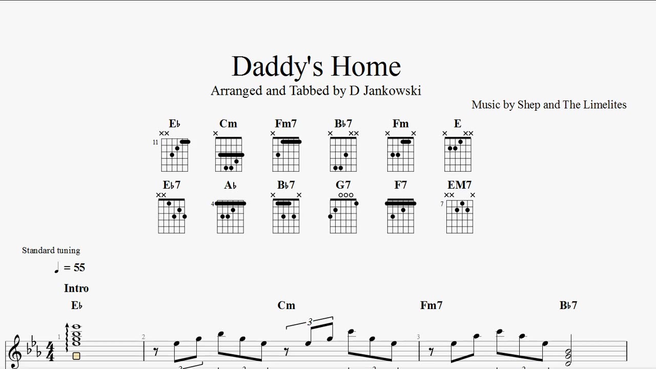 How to play Daddy's Home on guitar