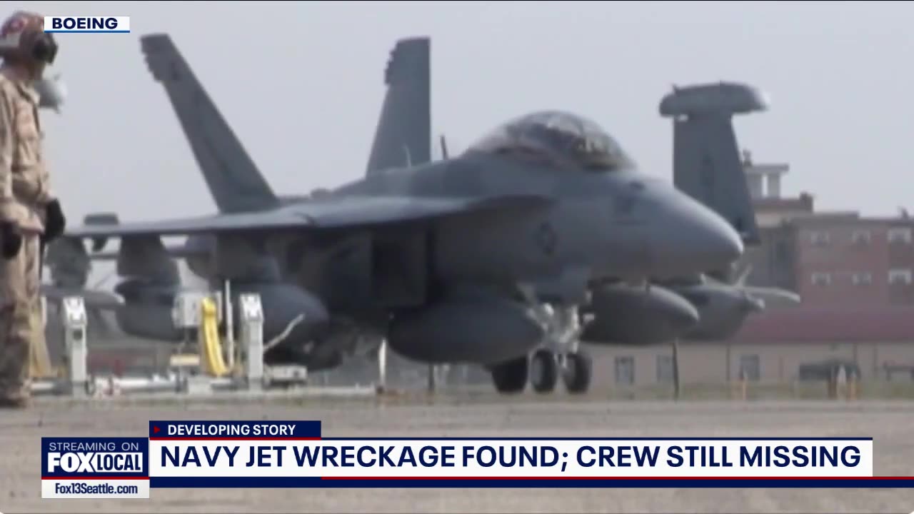 Navy Jet Wreckage Found, Search Continues for Crew from Whitbey Island, WA