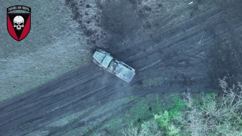 Ukrainian Drone Destroys Disabled Russian MLRS