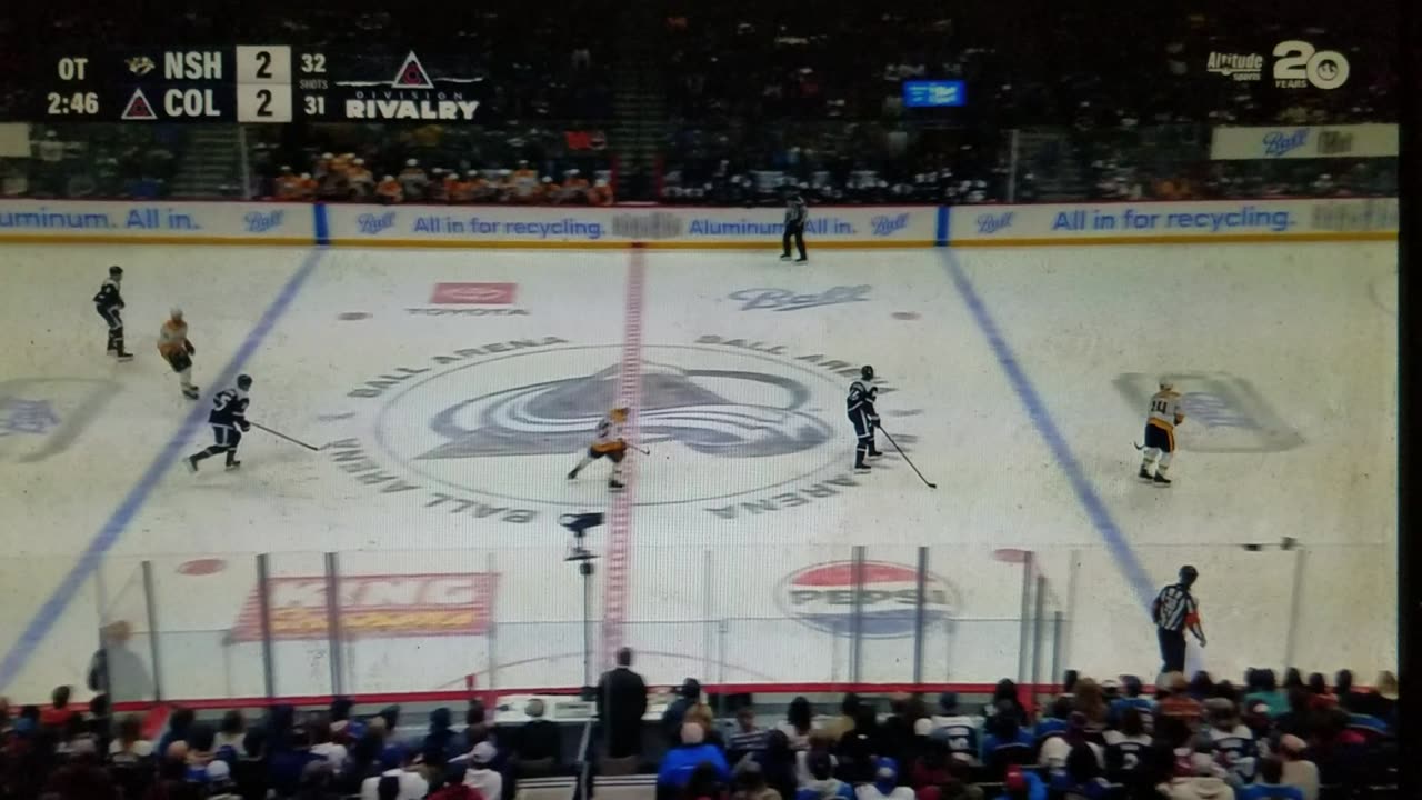 NSH vs COL - Avalanche Win in OT 4-3