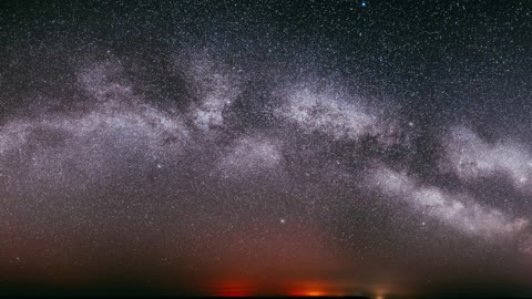 Night Starry Sky With Glowing Stars Loop Video (No Copyright)