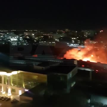 Warehouse at Moscow Train Station is Burning