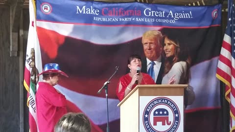 Republican Party of San Luis Obispo County, National Anthem, sung by Maria Smith