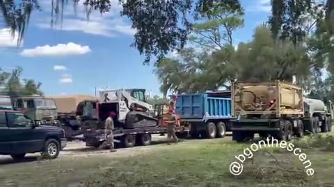 National Guard out in Mayo, Florida following Hurricane Idalia