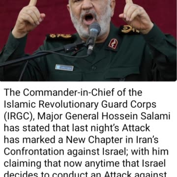 IRGC Hossein Salami' statement.