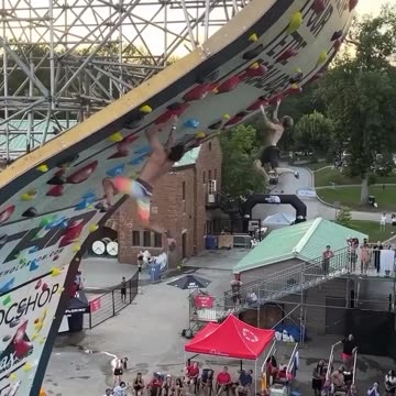 Ben Hanna wins extreme climbing competition with this climb 🤯