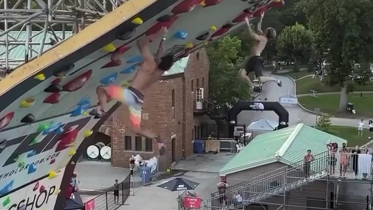 Ben Hanna wins extreme climbing competition with this climb 🤯