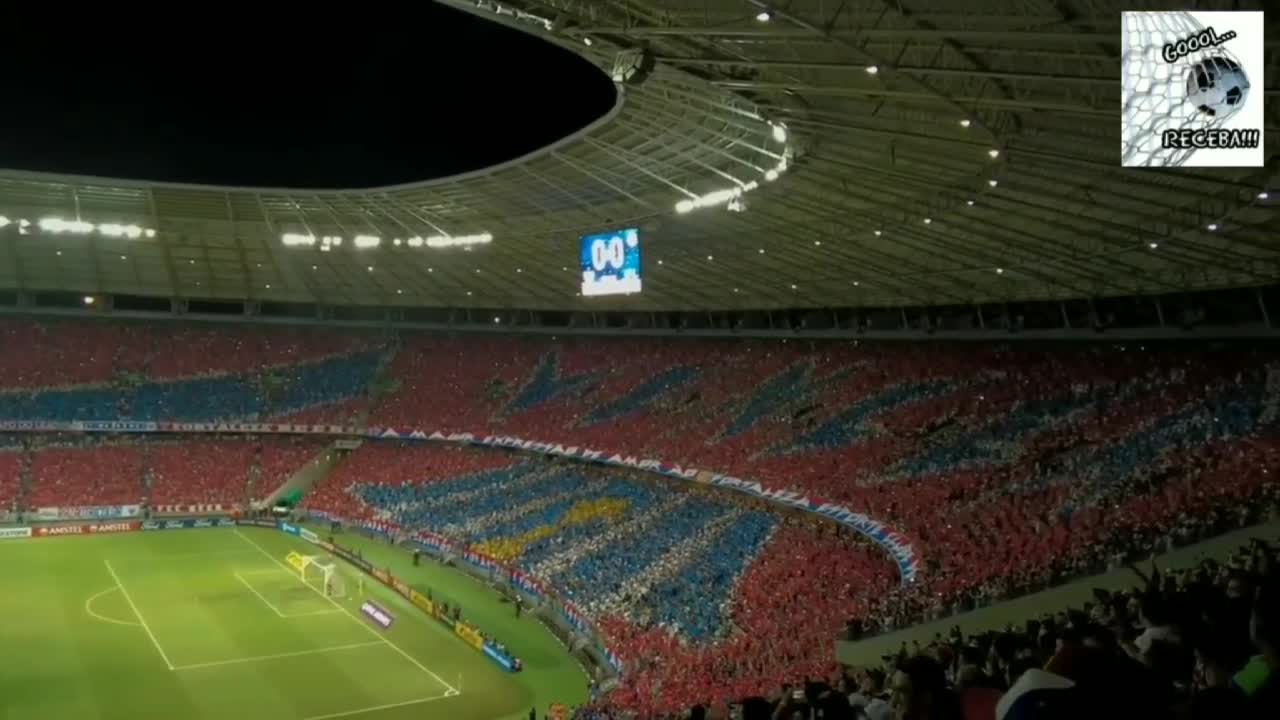 LARGEST PERMANENT MOSAIC IN THE WORLD - GAME FORTALEZA X COLO COLO BY LIBERTADORES DA AMERICA.