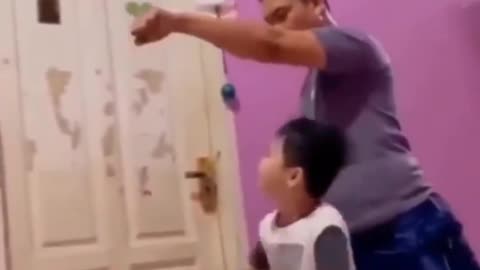 Kung Fu with dad goes wrong 😂