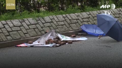 Police Station Damaged in Hong Kong protests