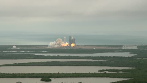 Liftoff in UHD of SpaceX Falcon 9 on CRS-10 Mission.