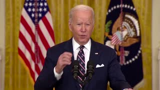 Biden announces sanctions over 'Russian invasion'