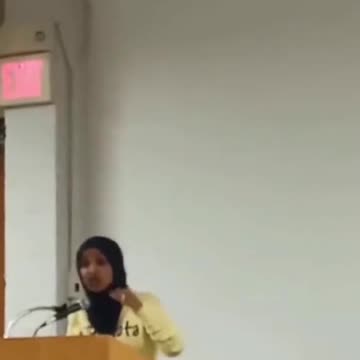 Ilhan Omar screams at audience after getting confronted by an anti-war protester