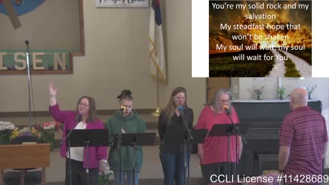 Moose Creek Baptist Church sings “My Soul Will Wait“ During Service 3-27-2022