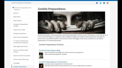 CDC Warns of Zombie Apocalypse