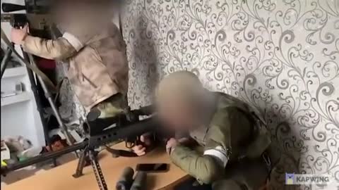 Chechen snipers fire up on Ukranian position in Mariopul