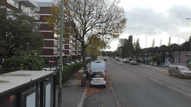 Bus ride London North Finchley Golders Green Cricklewood Neasden