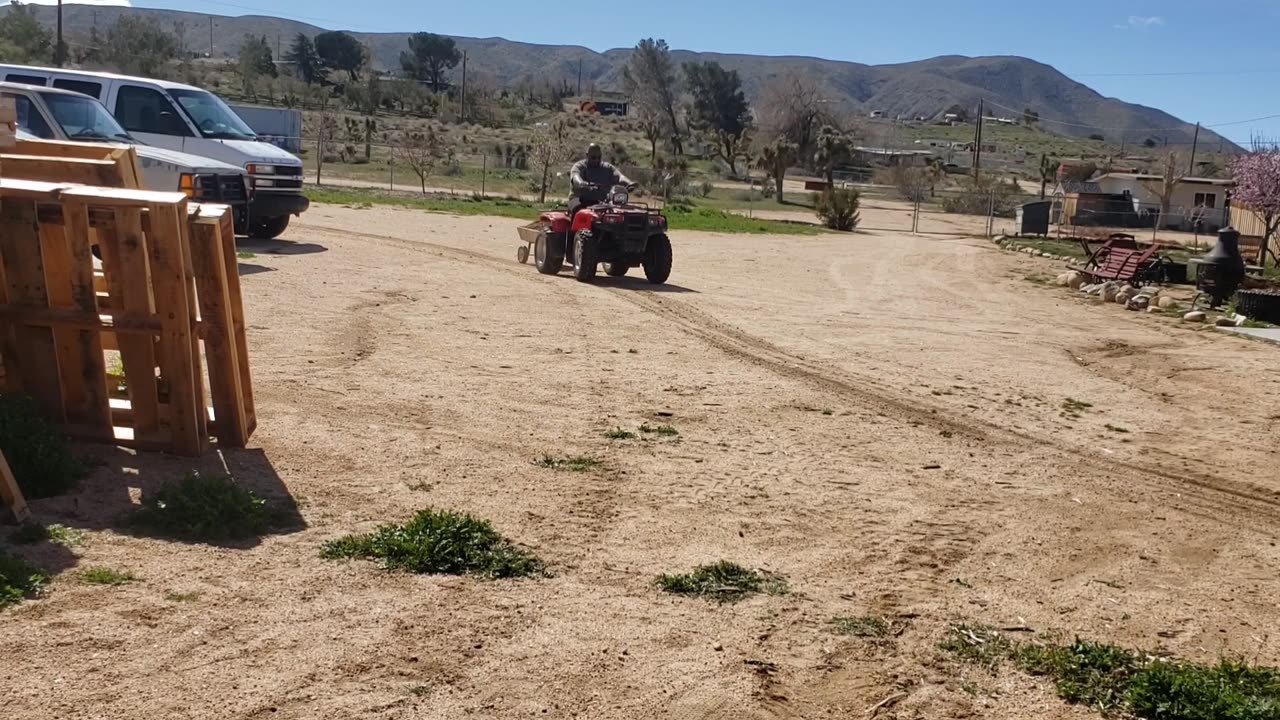 Using Skid Steer Track for planting potatoes