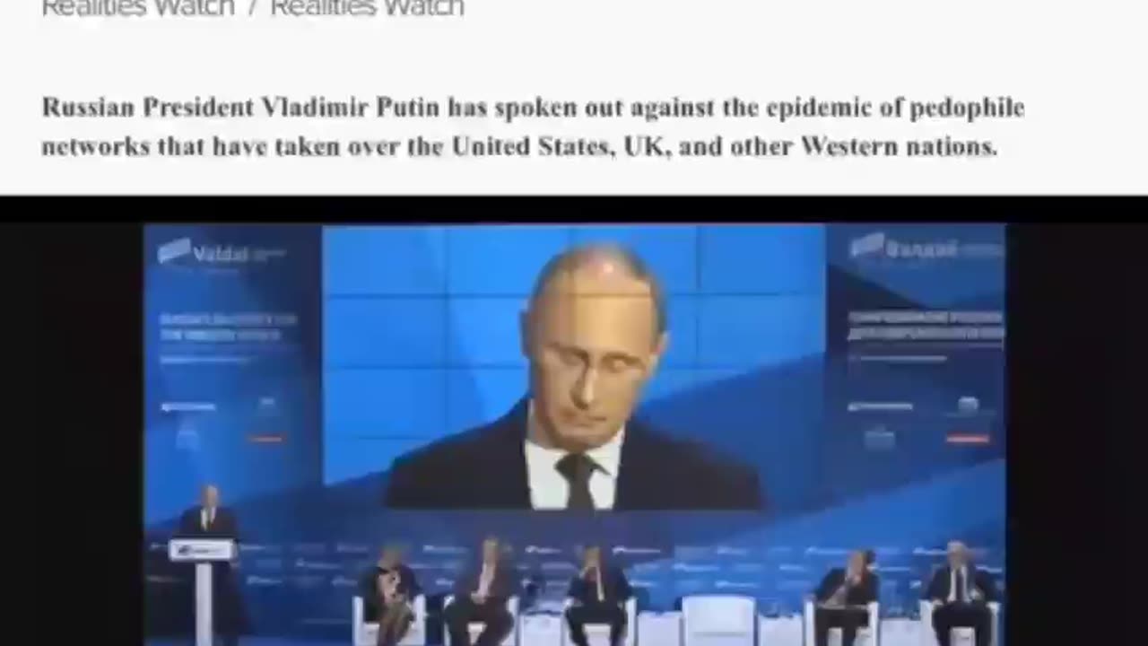 Putin: The west is controlled by Satanic Pedophiles