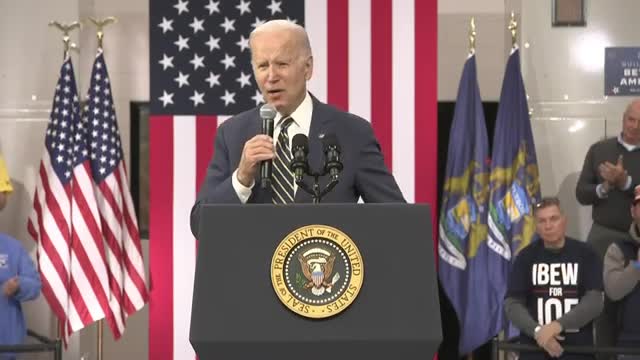 Biden speaks on his economic plan leading to a manufacturing boom in Michigan