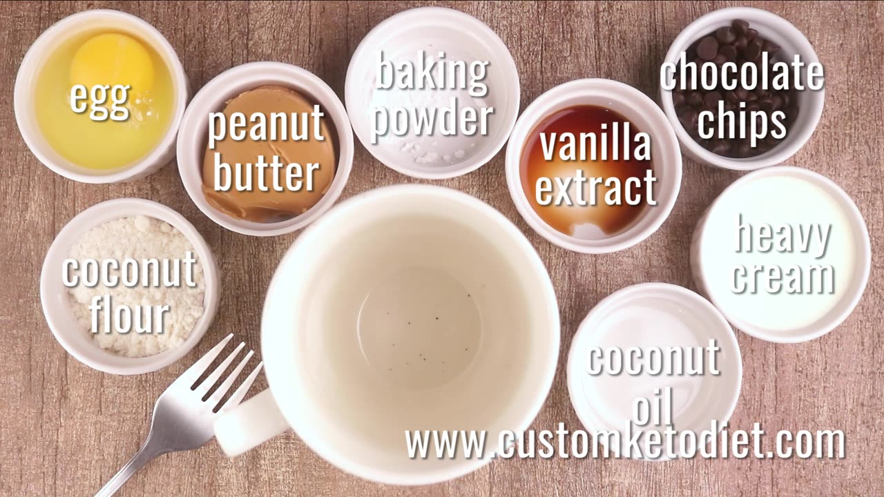 TASTY desserts: Keto Choco-Peanut Butter Mug Cake