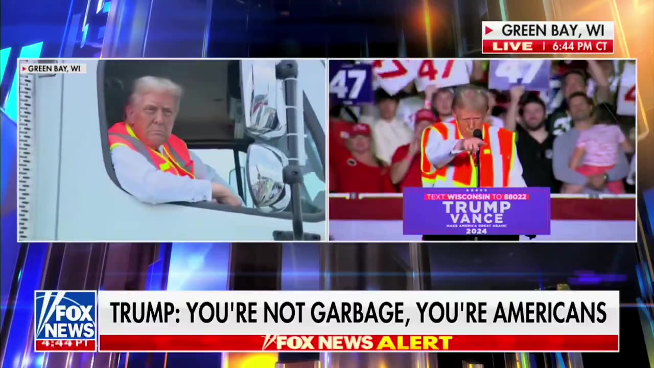 DUMP TRUCK GARBAGE MAN TRUMP - [10.30.2024] Green Bay,WI.