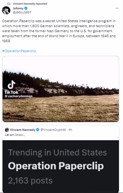 Operation Paperclip trending