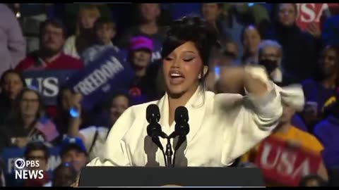 Cardi B's endorsement' of Kamala Harris at rally in Wisconsin