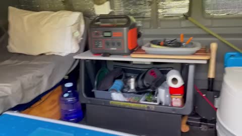 Van Updates- Storage Bin with a Worksurface and a Base for my Toilet