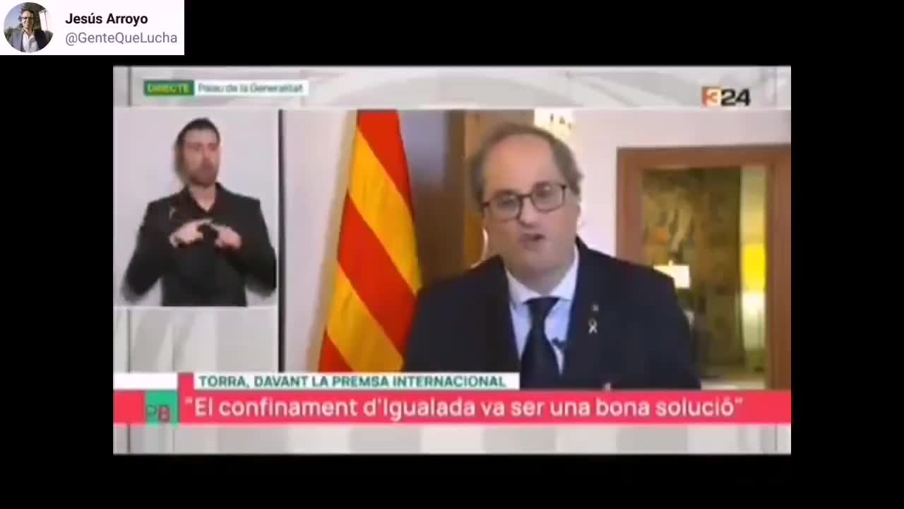 Torra: "Nosotros confinándonos creíamos que así protegíamos al resto de españoles"