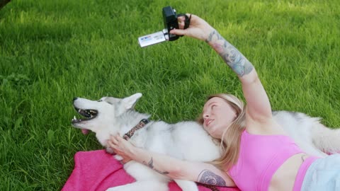 Great moment with my dog