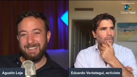 Eduardo Verastegui pronunciando Plandemia en la Entrevista con Agustin Laje