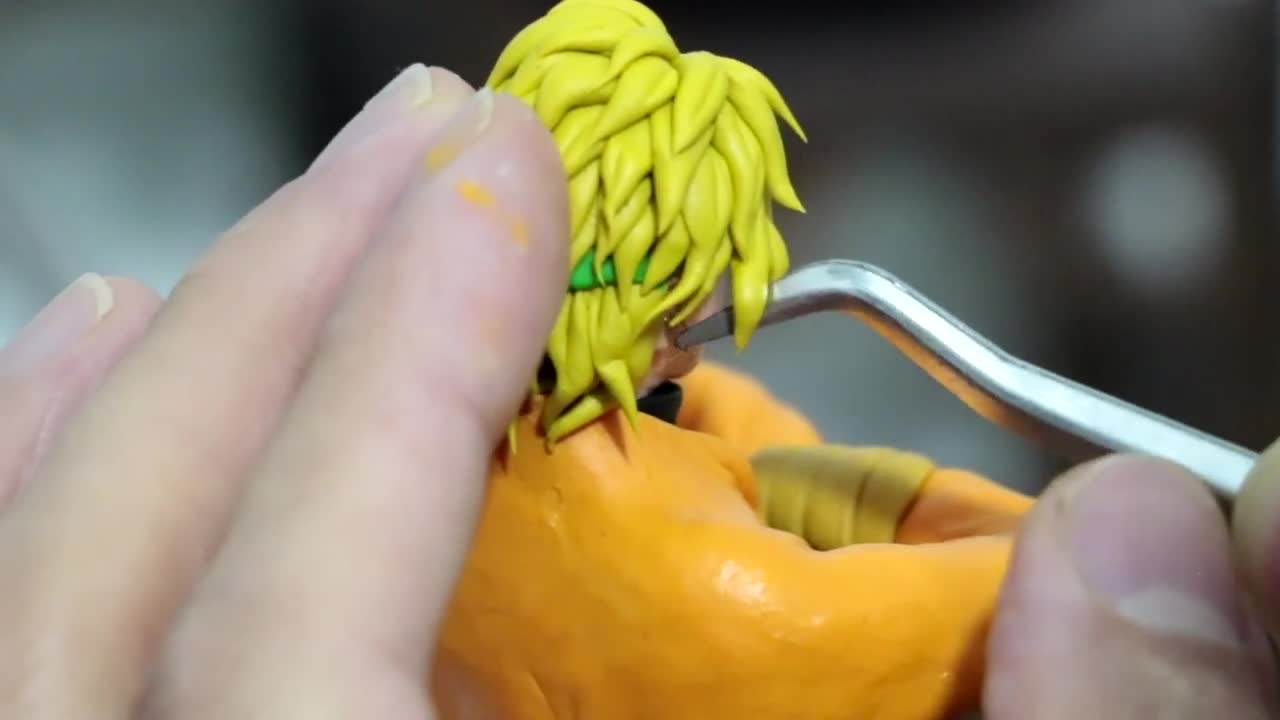 Sculpting Dio Brando _ Jojo's Bizarre Adventure _ Making Jojo figure with polymer clay