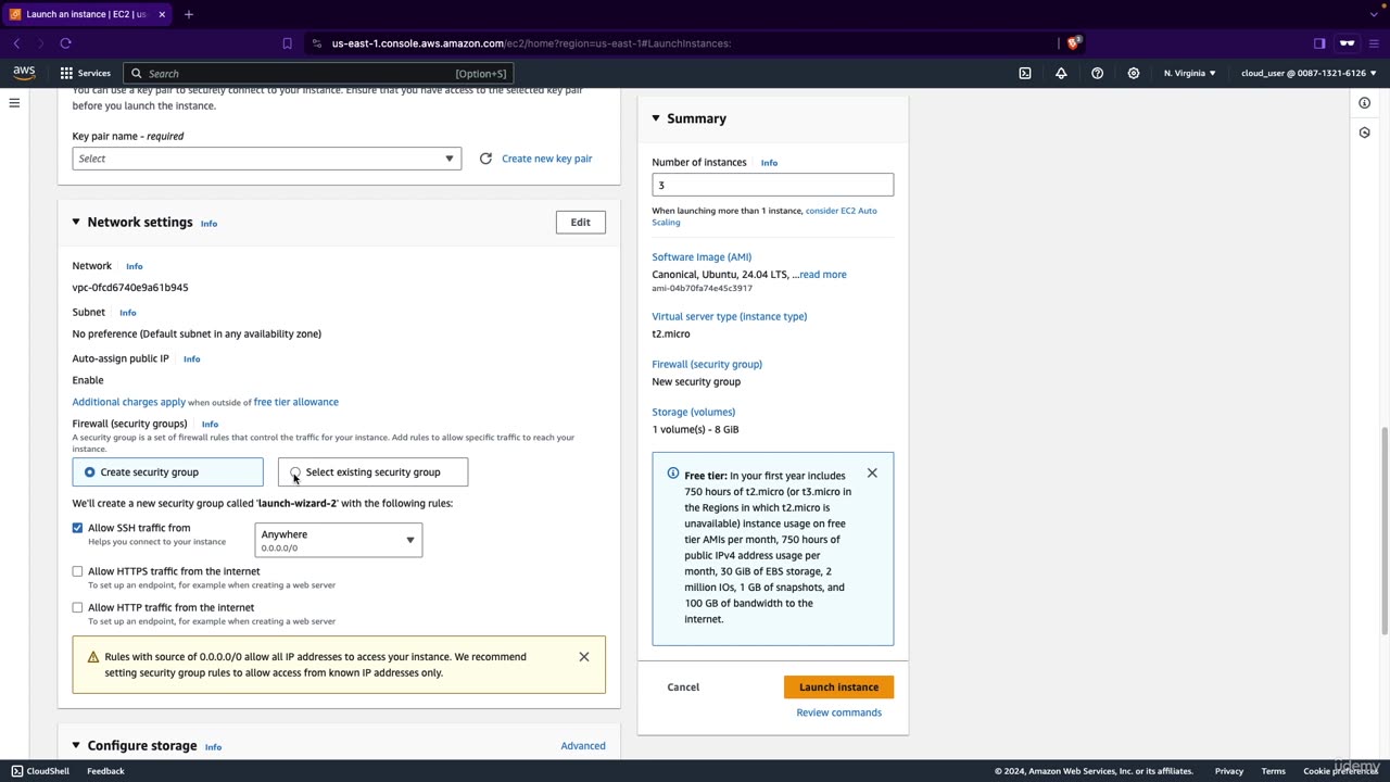 Preparing AWS VMs import the SSH Key