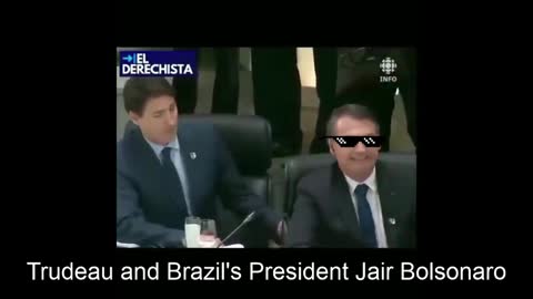 Brazilian president Bolsonaro putting globalist puppet TURDeau in his place