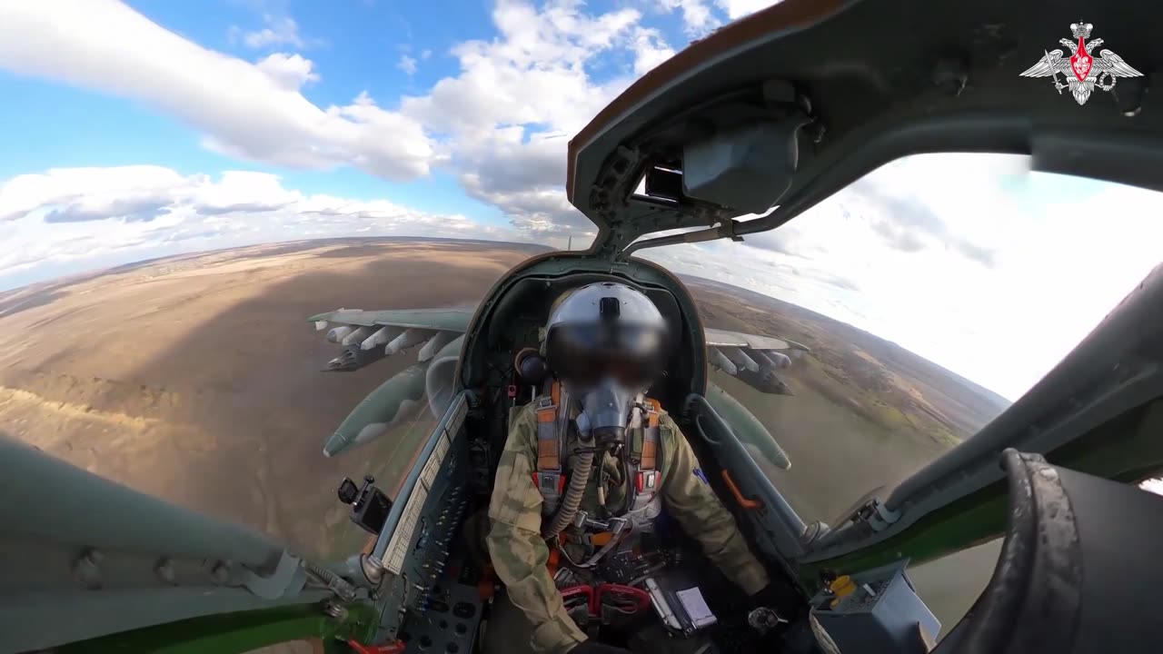 RUSSIA Su-25 ground attack working magic on enemy forces