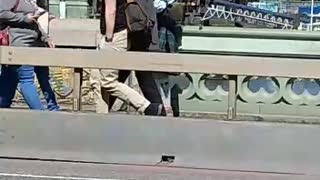 Bagpiper on Westminster Bridge