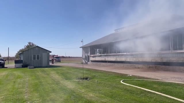 Incendie bâtiment agricole Saint-Lambert-de-Lauzon