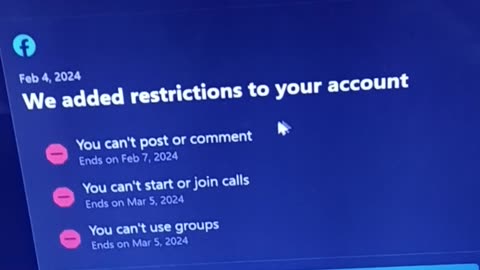 The fake reason I was banned for today.